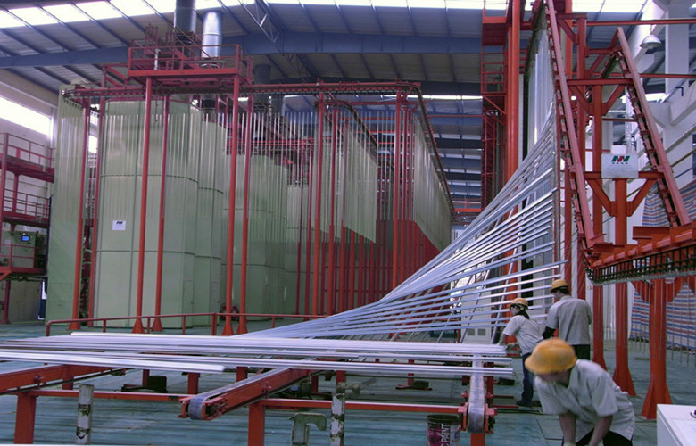 Vertical Paiting Line in Press Metal 